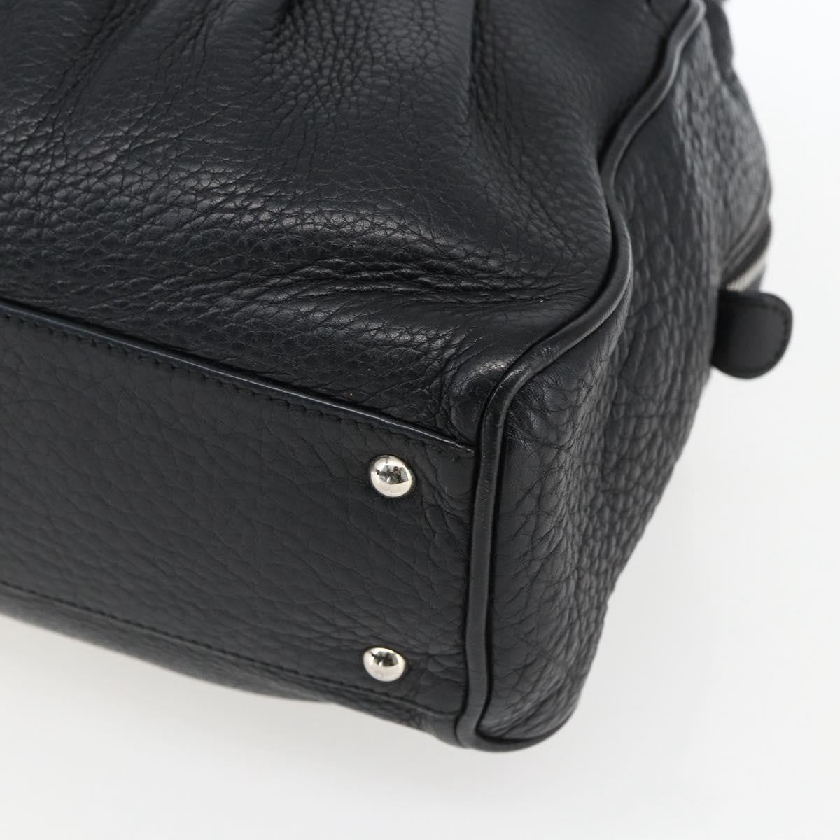 Salvatore Ferragamo Gancini Buckle Leather, Black, Leather, Shoulder Bag