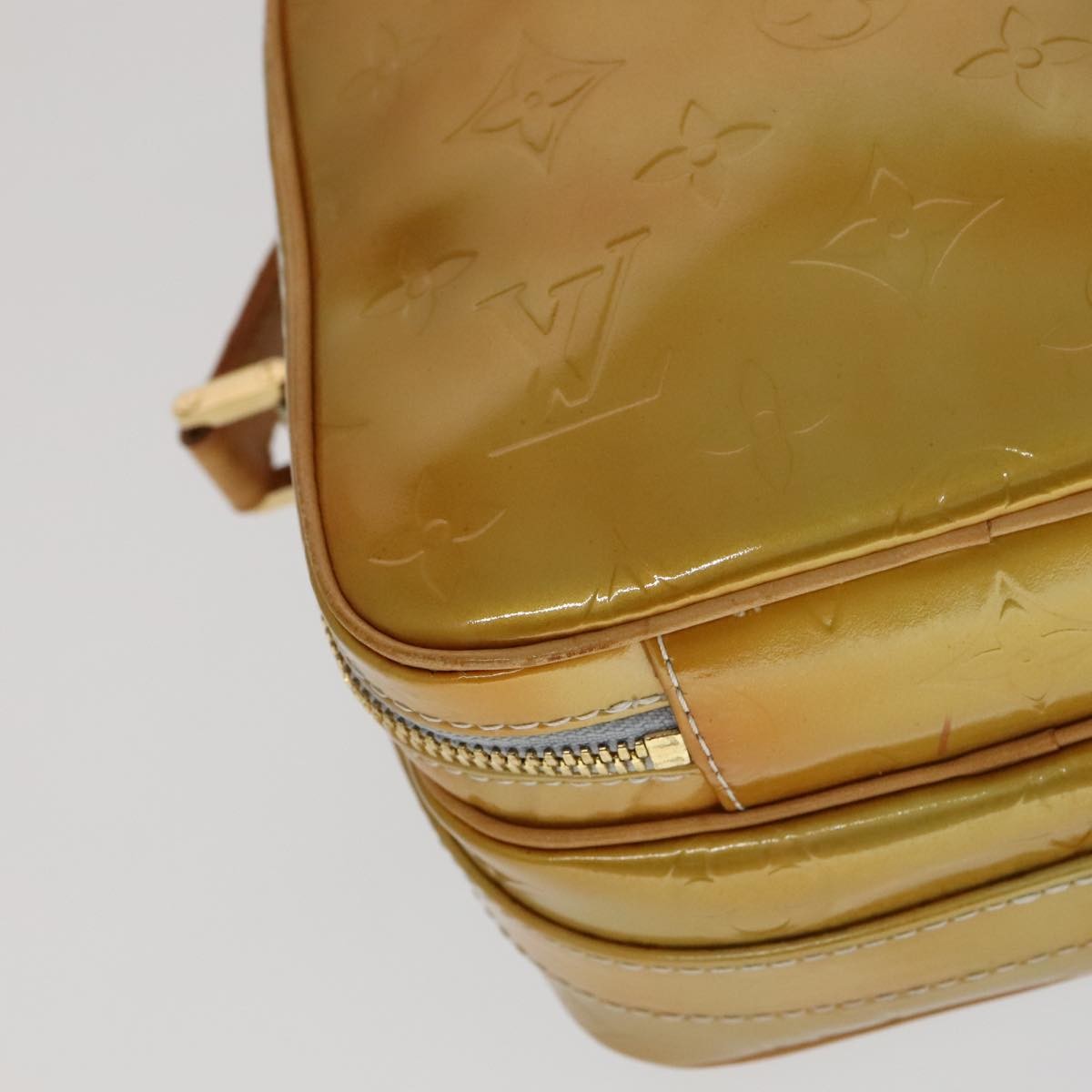Louis Vuitton Wooster Monogram Vernis, Yellow, Patent Leather, Handbag