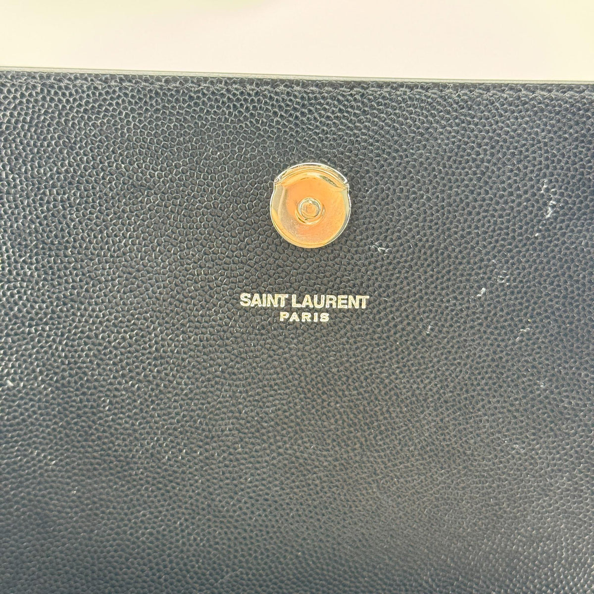 Saint Laurent Classic Monogram Leather, Black, Leather, Crossbody Bag
