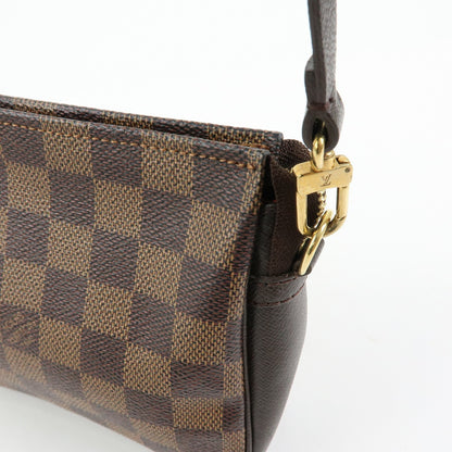 Louis Vuitton Trousse Make Up Damier, Brown, Canvas, Clutch