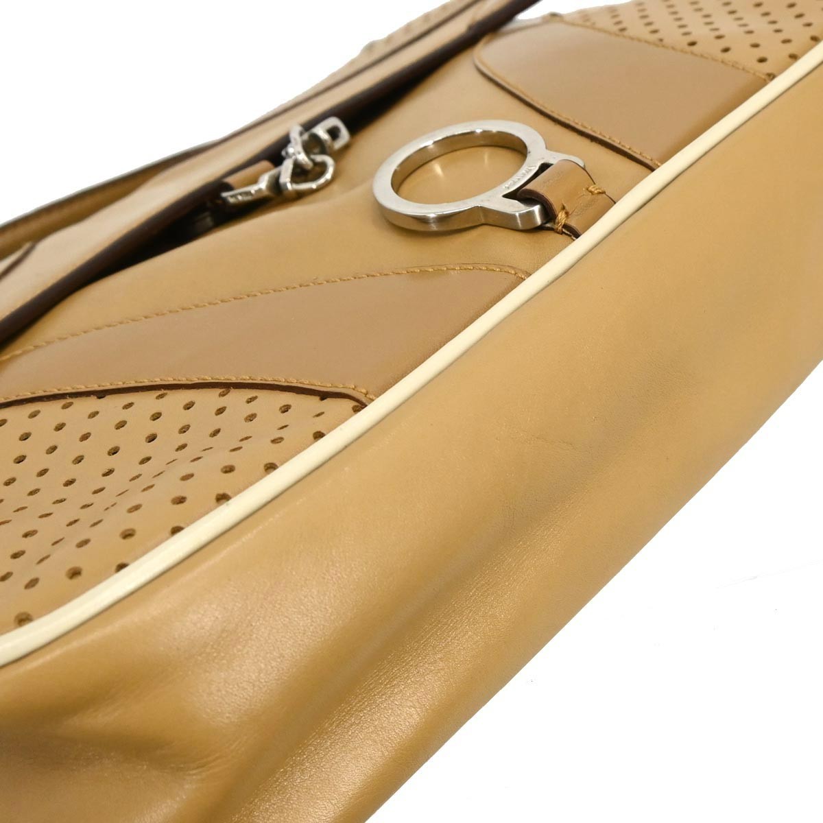 Prada Vitello Drive Leather, Brown, Leather, Handbag