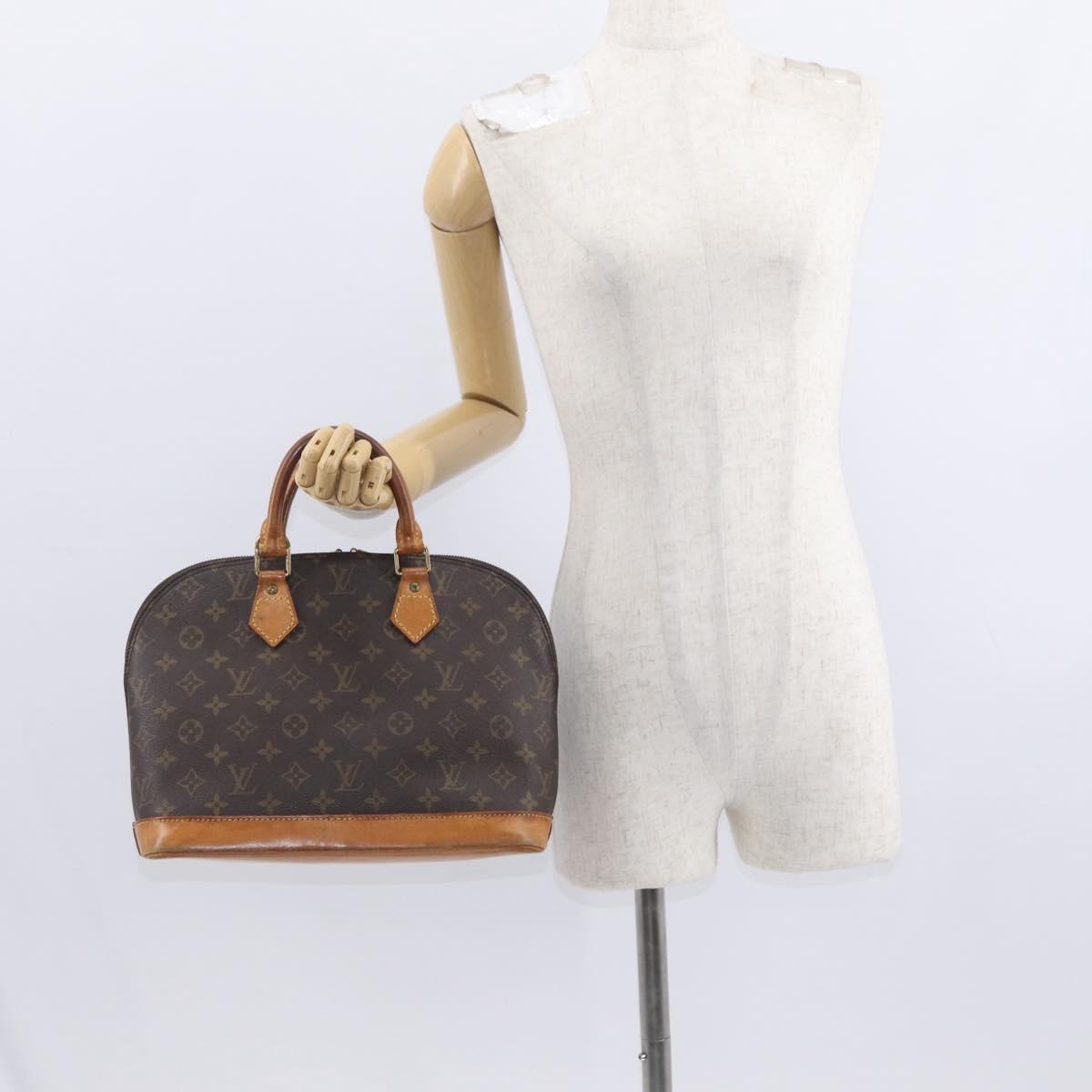 Louis Vuitton Alma Handbag Monogram Canvas, BROWN, CANVAS, Handbag