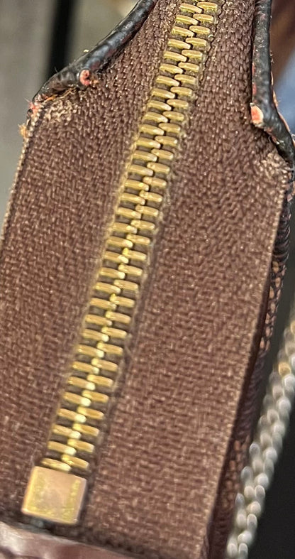 Louis Vuitton Eva Damier Ebene, Brown, Canvas, Shoulder Bag