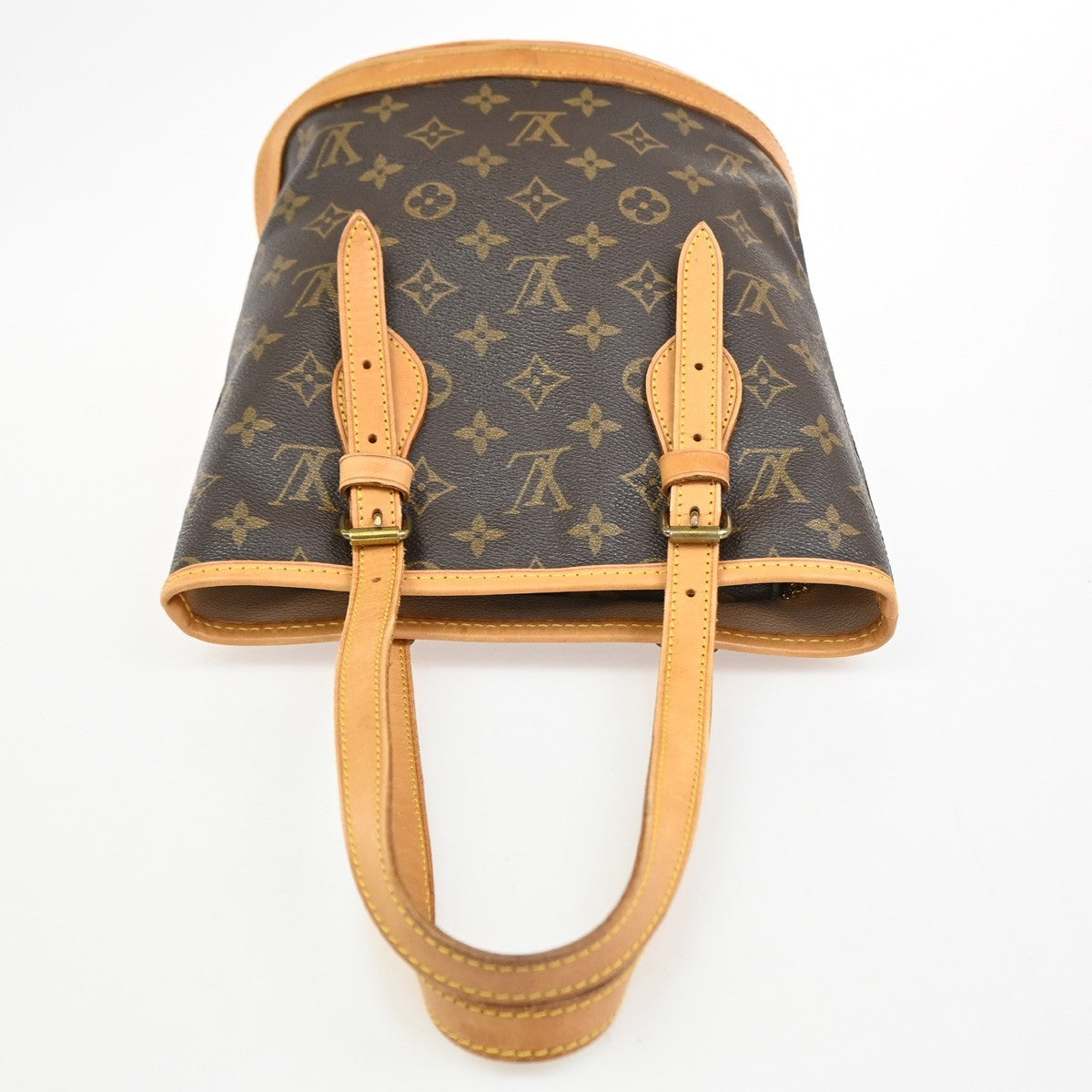 Louis Vuitton Bucket Monogram, Brown, Canvas, Handbag
