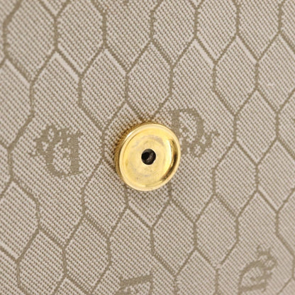 Christian Dior Vintage Honeycomb Canvas, Beige, Canvas, Shoulder Bag
