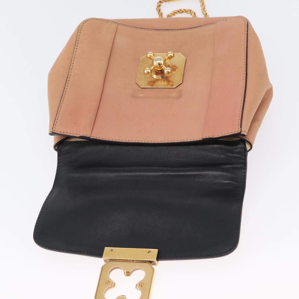 Chloe Elsie Chain Leather, Pink, Leather, Shoulder Bag