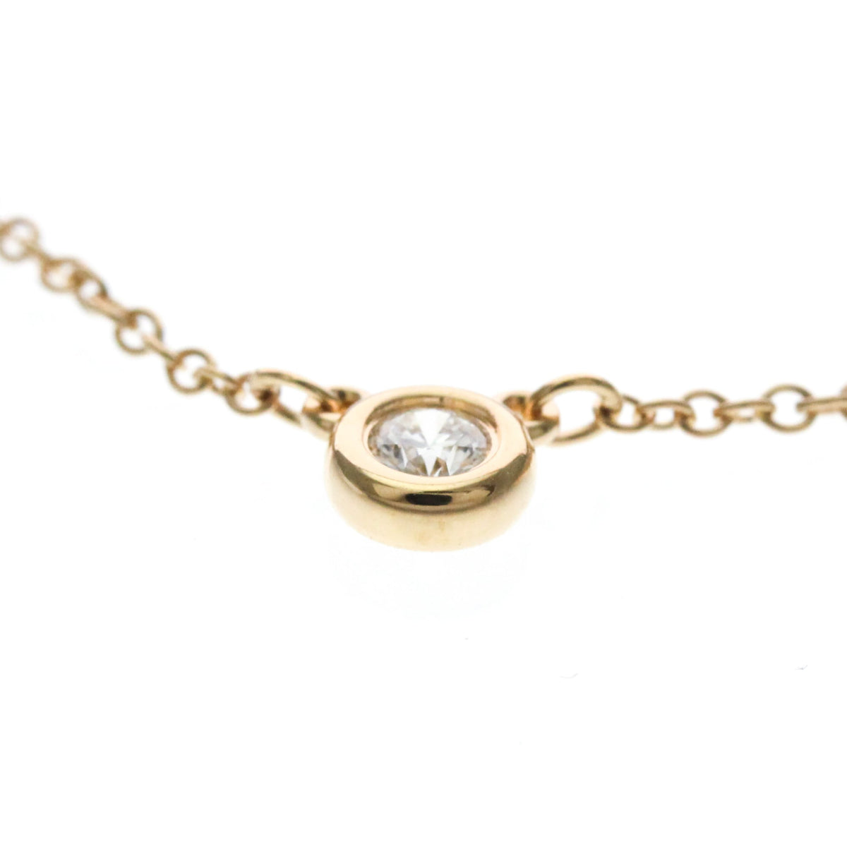Tiffany & Co. Elsa Peretti Diamonds By The Yard Pendant 18K Rose Gold with Diamond, Gold, Pink Gold, Necklace