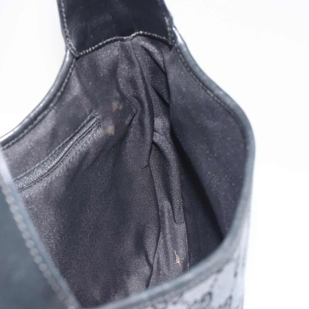 Gucci Jackie O Hobo GG Canvas with Leather, Black, Canvas, Shoulder Bag