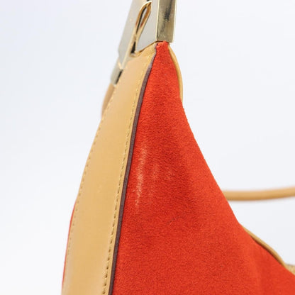 Gucci Vintage Zip Hobo Leather & Suede, Red, Suede, Shoulder Bag