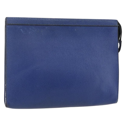 Louis Vuitton Pochette Voyage Taiga Leather, Blue, Leather, Clutch
