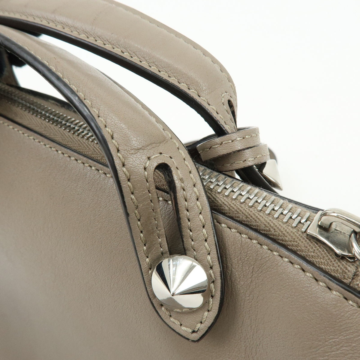Fendi By The Way Satchel Leather, Beige, Leather, Handbag