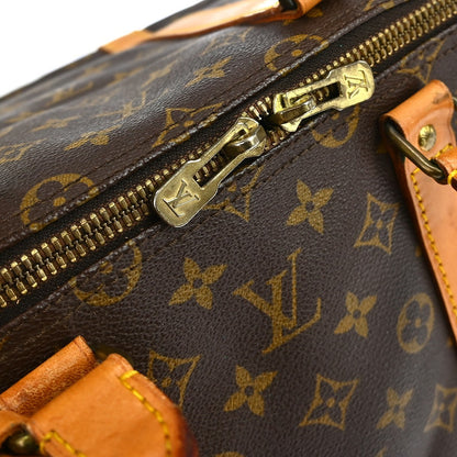 Louis Vuitton Keepall Monogram, Brown, Canvas, Travel Bag