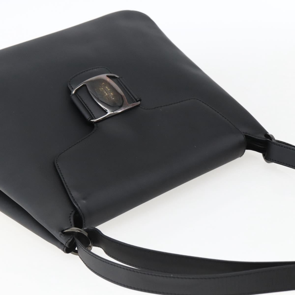 Salvatore Ferragamo Vara Leather, Black, Leather, Shoulder Bag