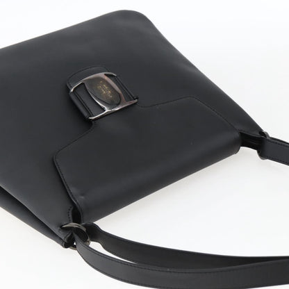 Salvatore Ferragamo Vara Leather, Black, Leather, Shoulder Bag
