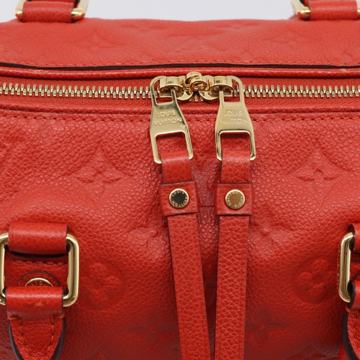 Louis Vuitton Speedy Bandouliere Monogram Empreinte Leather, Red, Leather, Handbag