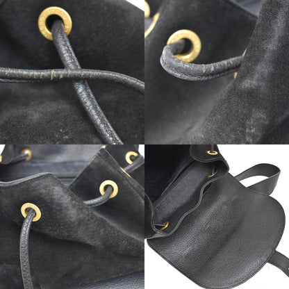 Gucci Vintage Bamboo Suede, Black, Suede, Backpack