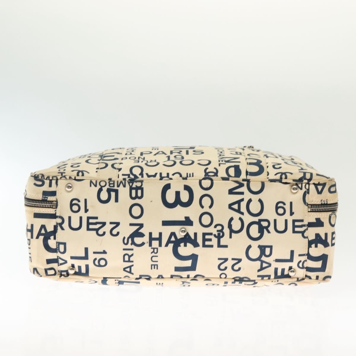 Chanel Cambon Canvas, White, Canvas, Bag
