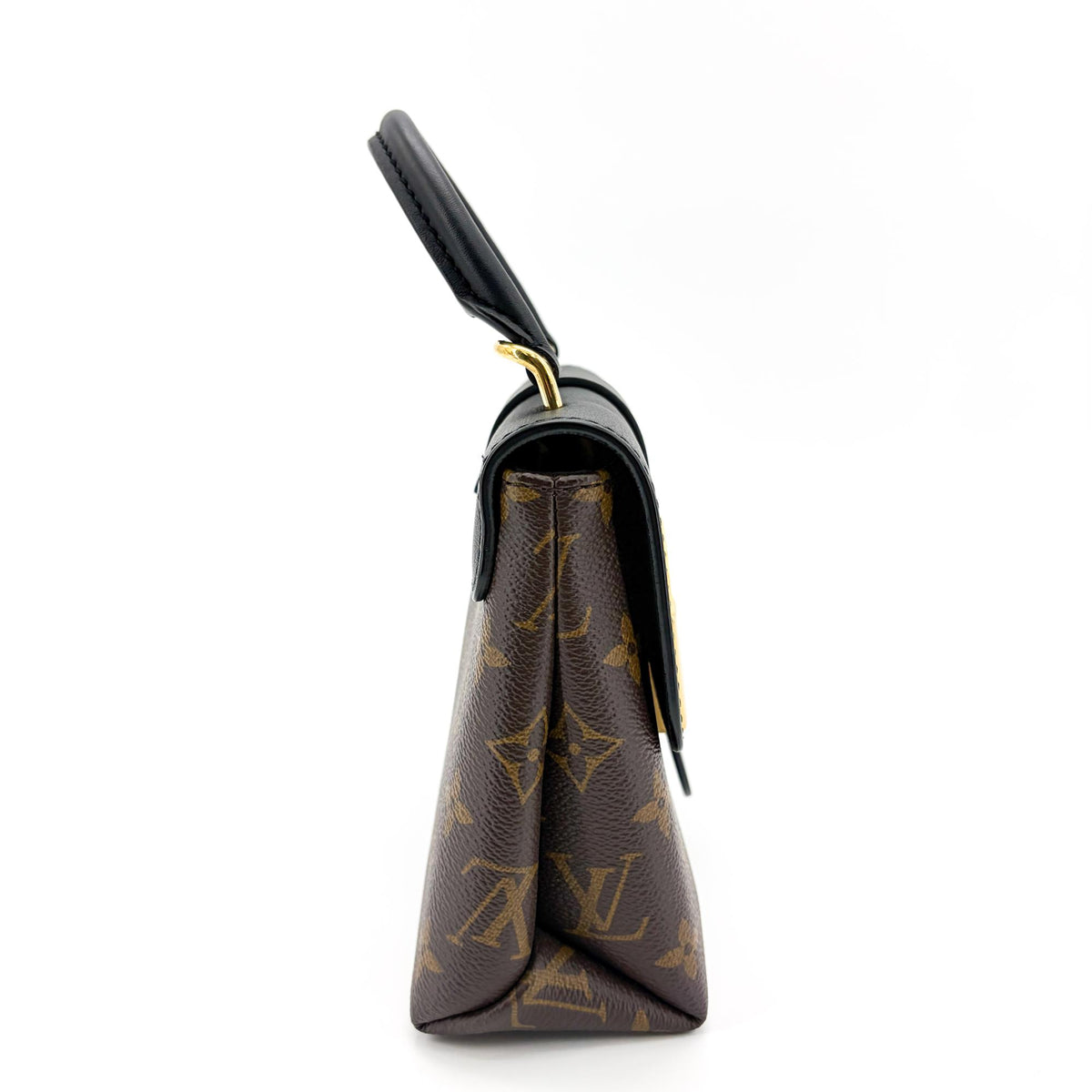 Louis Vuitton Locky Monogram Canvas with Leather, Black, Canvas, Handbag