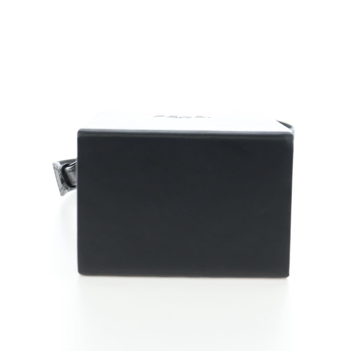Fendi Logo Vertical Box Leather, Black, Leather, Shoulder Bag
