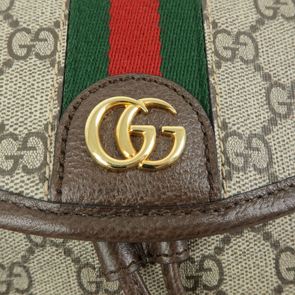 Gucci Ophidia Flap GG Coated Canvas with Leather, Beige, Canvas, Shoulder Bag
