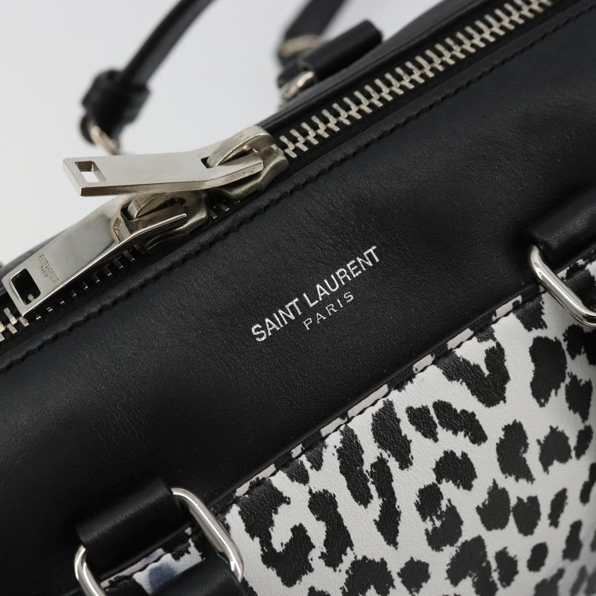Saint Laurent Classic Baby Duffle Printed Leather, Black, Leather, Handbag