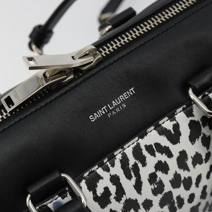 Saint Laurent Classic Baby Duffle Printed Leather, Black, Leather, Handbag