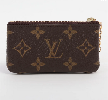 Louis Vuitton Pochette Clés Monogram Canvas, BROWN, CANVAS, Charms and Keychains