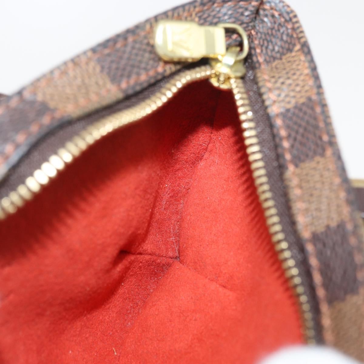 Louis Vuitton Manosque Pochette Damier, Brown, Canvas, Clutch