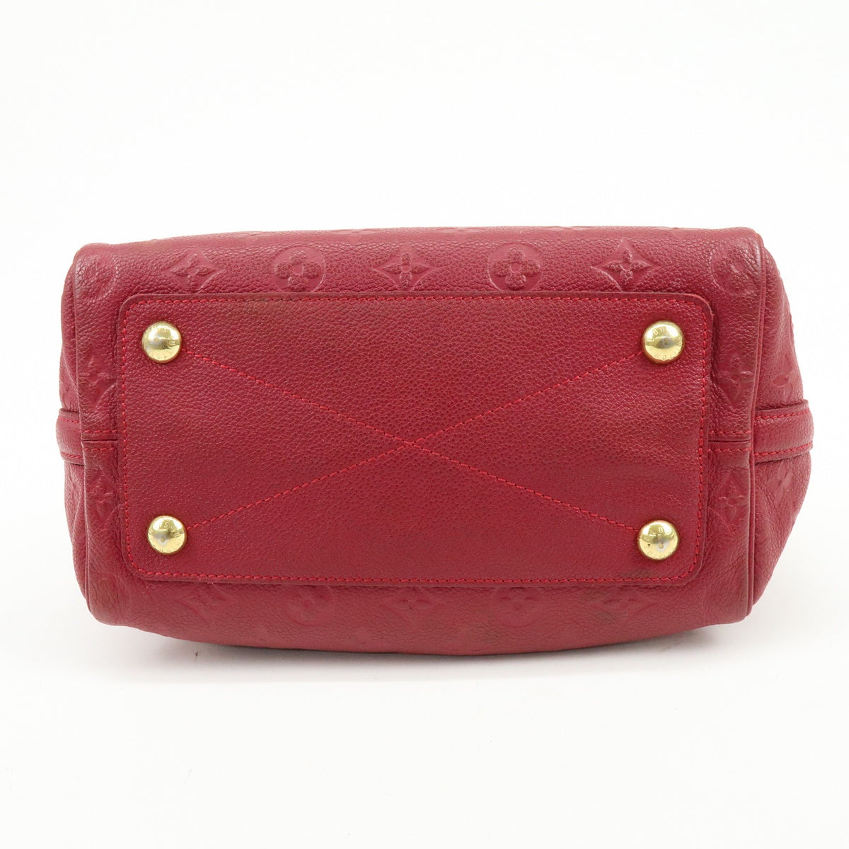 Louis Vuitton Speedy Bandouliere Monogram Empreinte Leather, Red, Leather, Handbag