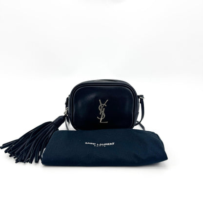 Saint Laurent Classic Monogram Blogger Leather, Black, Leather, Crossbody Bag