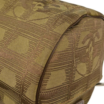 Chanel Travel Line Barrel Nylon, Khaki, Nylon, Travel Bag