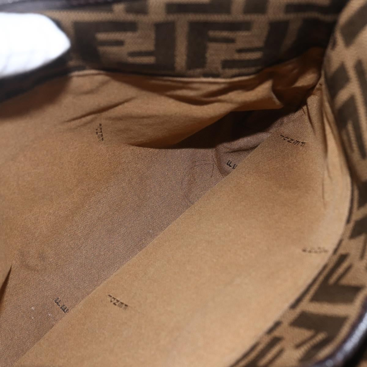 Fendi Chef Pleated Shopping Tote Zucca Canvas, Brown, Canvas, Tote Bag