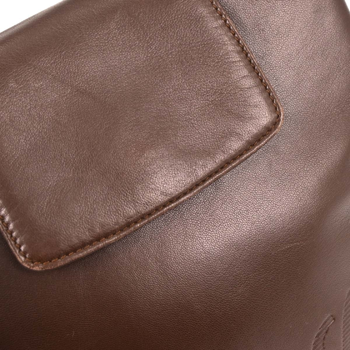 Loewe Anagram Leather, Brown, Leather, Handbag