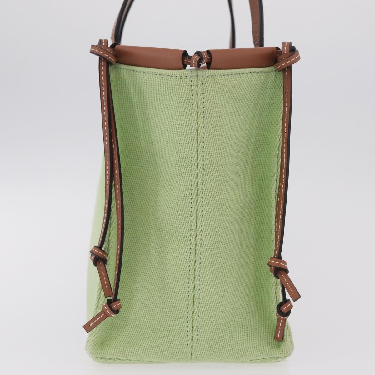 Loewe Cushion Canvas, Green, Canvas, Tote Bag