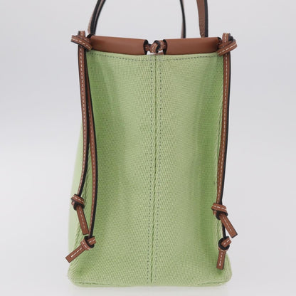 Loewe Cushion Canvas, Green, Canvas, Tote Bag