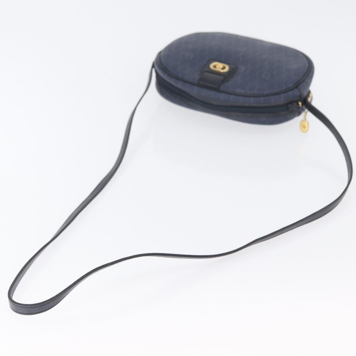 Christian Dior Vintage Honeycomb Canvas, Navy, Canvas, Shoulder Bag