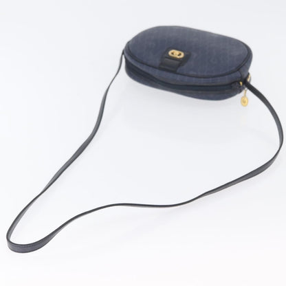 Christian Dior Vintage Honeycomb Canvas, Navy, Canvas, Shoulder Bag