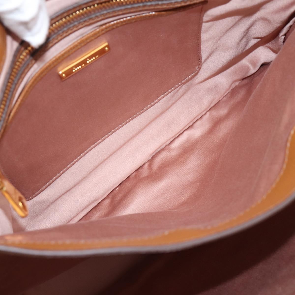 Miu Miu Madras Convertible Lock Leather, Brown, Leather, Tote Bag