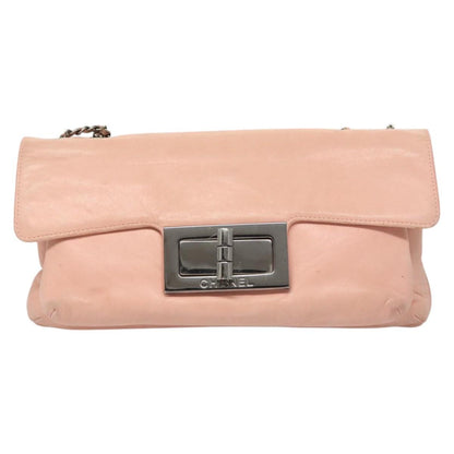 Chanel Chocolate Bar Mademoiselle Flap Bag Quilted Leather, PINK, LEATHER, Shoulder bag