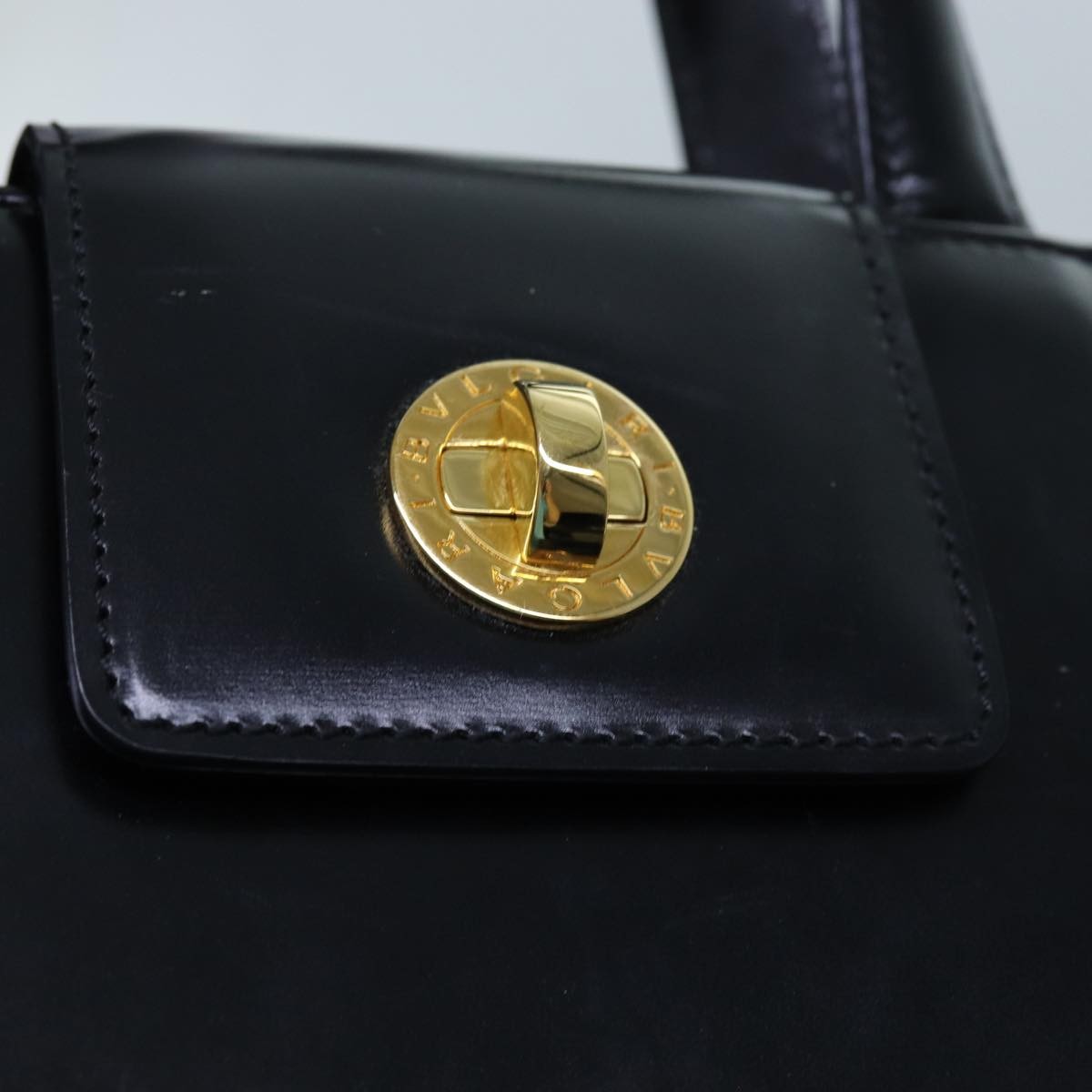 Bvlgari Handbag Leather, Black, Leather, Handbag