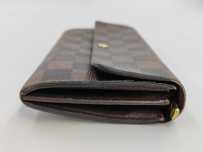 Louis Vuitton Vintage Sarah Damier, Brown, Canvas, Wallet