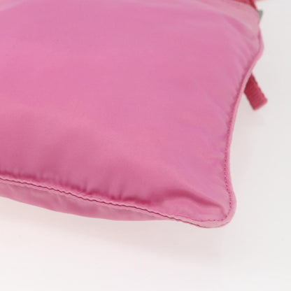 Prada Front Pocket Messenger Tessuto, Pink, Nylon, Shoulder Bag