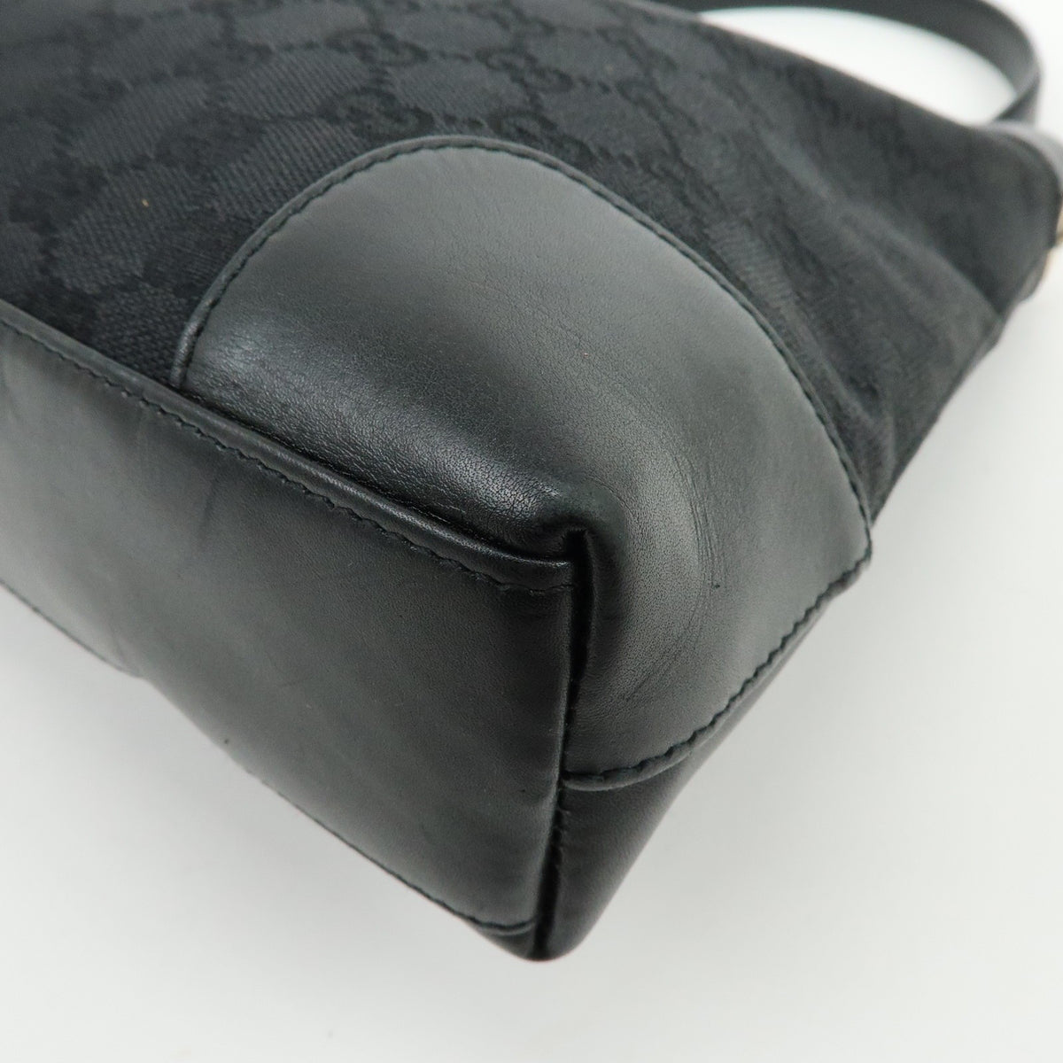 Gucci Gucci GG Canvas North-South Tote GG Canvas and Leather, Black, Canvas, Tote Bag