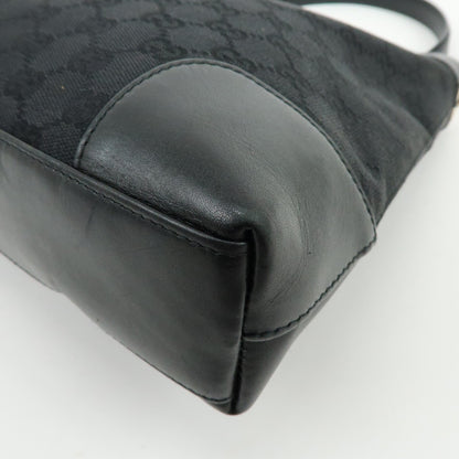 Gucci Gucci GG Canvas North-South Tote GG Canvas and Leather, Black, Canvas, Tote Bag