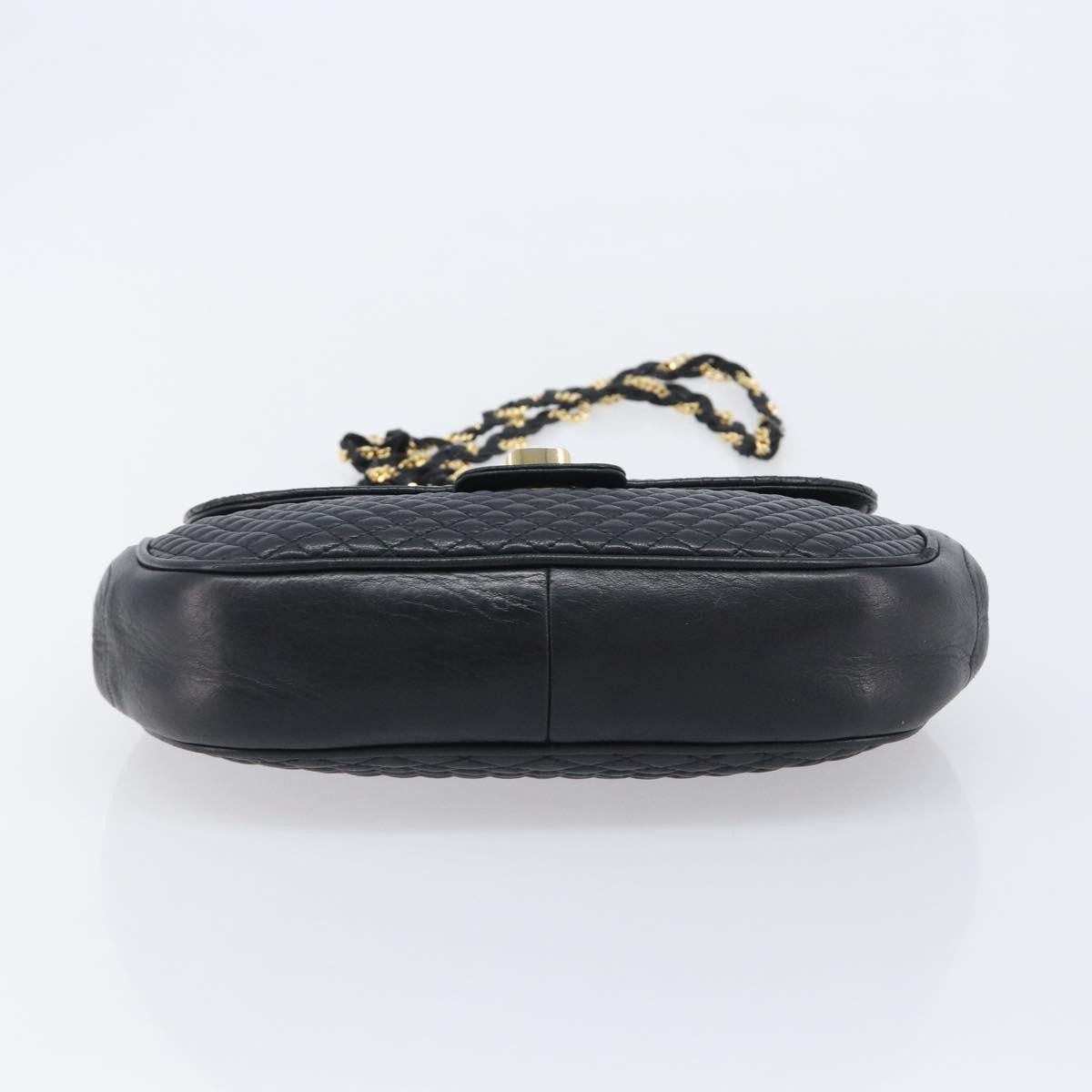 Bally Vintage Quilted Leather, Black, Leather, Shoulder Bag