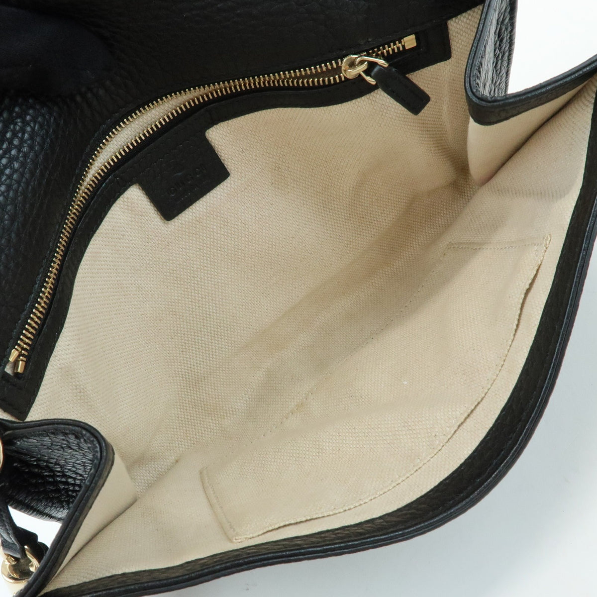 Gucci Soho Clutch Leather, Black, Leather, Clutch