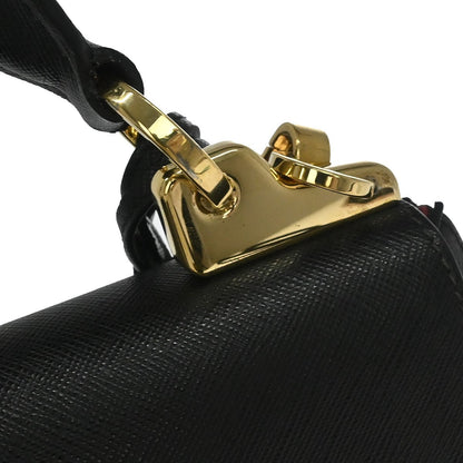 Prada Sidonie Saffiano, Black, Leather, Handbag