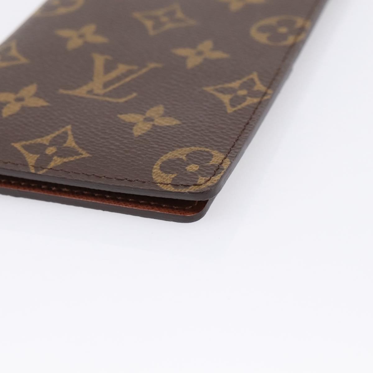 Louis Vuitton Porte Valeurs Checkbook Monogram Canvas, Brown, Canvas, Wallet