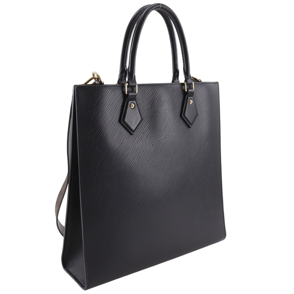 Louis Vuitton Sac Plat NM Epi Leather, Black, Leather, Handbag