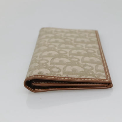 Christian Dior Zipped French Printed Leather, Green, Canvas, Wallet